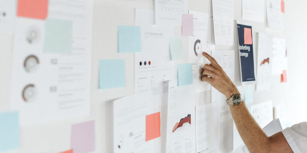 woman in the process of business development planning