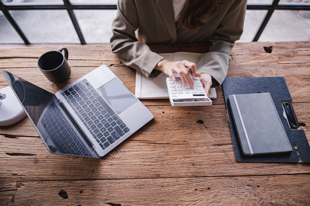 woman doing business finances with XERO