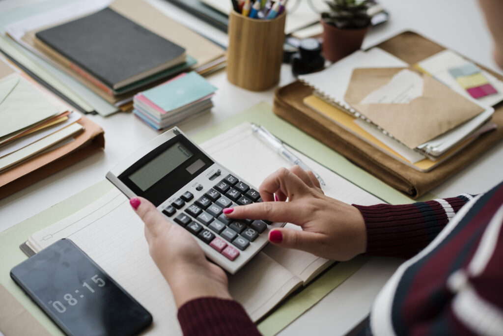 Woman accountant working with Xero at a desk